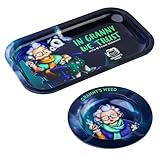 Granny's® Exclusive Rolling Tray aus Metall | 27 x 16,5cm | Zum Drehen | Hochwertiges...