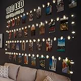 LED Fotoclips Lichterkette für Zimmer Deko, Litogo 10M 100LED Lichterkette mit 60...