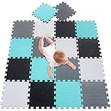 meiqicool Puzzlematte Spielmatte Spielteppich Schaumstoff Puzzle Kinderteppich...