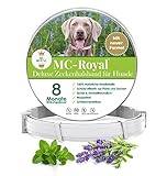 MC-Royal® Deluxe Zeckenhalsband für Hunde - 100% natürliche Inhaltsstoffe - bis zu 8...