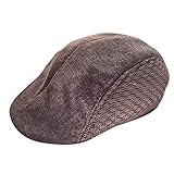 MKIUHNJ Schirmmütze Herren Schiebermütze Schwarz Driving Flatcap Newsboy Cap Hut Herren...