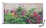 Maximex Balkon-Sichtschutz, praktischer Sichtschutz mit farbenfrohem Mauerblumen-Motiv,...