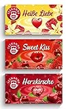 Teekanne Früchtetee-Set 3 Sorten, Herzkirsche, Sweet Kiss, Heiße Liebe (3 x 45...