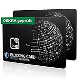 DEKRA geprüfte RFID Blocker Karte I Neuste E-Field Störsender-Technologie - zum Schutz...