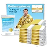 URBAN MEDICAL Premium Rettungsdecken - Schutz vor Kälte und Hitze - 5-15 Stück...