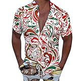 Männer Casual Kurzarm Frühling Sommer Umlegekragen 3D Gedruckte Hemden Mode Top...