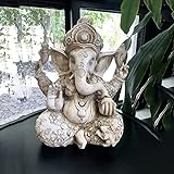 Pevfeciy Ganesha Figur Groß Buddha Statue H-30 cm,Zen Garten Dekoration Figuren,Buddha...