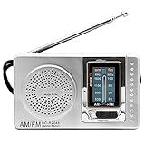 OcioDual Tragbarer Mini Radio BC-R2048 Taschenradio Reiseradio FM/AM Radio Design Antenne...