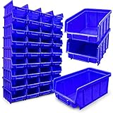 40x Stapelboxen Blau Größe 2 Werkstatt Garage Sichtlagerboxen 175x103x76mm Lagerboxen...