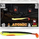 Paradox Fishing 5 STK. Atomic Zandergummifische 13cm - Zanderköder Gummifisch Zander...