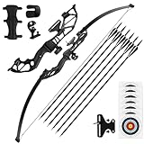 REAWOW 30LBS Recurve Bows Bogenschießset Bogen und Pfeil Set Survival Longbow...