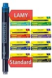 ONLINE 40x kompatible LAMY Patronen bunt, auch für Pelikan, Stabilo etc., Universal...