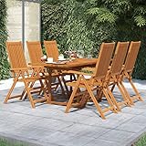 Yolola Gartenmöbel Set Holz 6 Personen Gartentisch Mit Stühlen Set Garten Sitzgruppe Set...