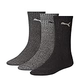 PUMA 6 Paar Unisex Crew Socks Socken Sportsocken MIT FROTTEESOHLE (43-46,...