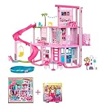 Barbie Bundle Pack - Traumvilla (GRG93) + Travel Chelsea Puppe (FWV20) mit Pool, Rutsche...