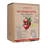 Granar 5 Liter Bio Granatapfel Direktsaft Muttersaft, 100% Granatapfelsaft in...