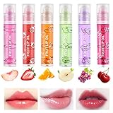 AOOWU Glitzer-Lipgloss Aufrollen, Farblos Roll on Lip Glow Oil Durchsichtig, 6...