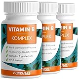 Vitamin B Komplex 3x365 Tabletten - B Komplex mit B12 - alle 8 B-Vitamine (B1, B2, B3, B5,...