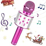 JOPHEK Kinder Mikrofon, 5 in 1 Bluetooth Karaoke Mikrofon, Drahtloser Mikrofon...