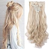 Clip in Extensions wie Echthaar günstig Haarteile 8 Tresssen 18 Clips für...