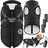 Lovpet® Hundejacke Hundemantel mit Geschirr, inkl. 45 Stück Kotbeutel +...