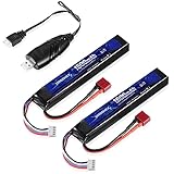 URGENEX Airsoft Akku 11.1V 1500mAh 35C High Discharge Rate Lipo Battery Pack...