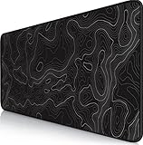 Owege Gaming Mauspad XXL 900 x 400 mm Artistic Curve Mousepad Groß Vernähte Kanten...