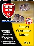 PROTECT HOME Rodicum Ratten Getreideköder, praktische, auslegefertige Portionsbeutel mit...