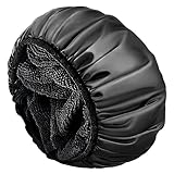 Duschhaube Damen,Shower cap,Wiederverwendbare Duschhaube,Geeignet für alle...