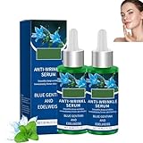 2 Stück Bio Anti Falten Serum Blauer Enzian & Edelweiß,Blauer Enzian Serum,Bio...