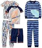 Simple Joys by Carter's Baby-Jungen 6-Piece Snug Fit Cotton Pajama Pyjama-Set, Grau...