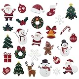 JOYEASE Weihnachts Sticker Set, 270 Glitzer Sticker Aufkleber Weihnachten, Bunte Motiv...