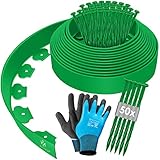 KESSER® Flexible Rasenkante aus Kunststoff Länge 10m Höhe 5cm, mit 50...