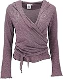 GURU SHOP Wickelshirt, Baumwollstrick Pullover, Wickeljacke, Altrosa, Baumwolle, Size:M...