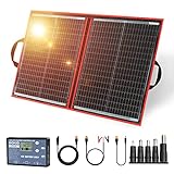 DOKIO 110W 18V Faltbar Solarmodule Monokristalline mit Solarregler(Lcd-Anzeige +...