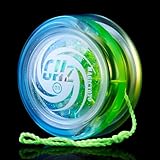 MAGICYOYO Reaktionsschnell JoJo für Kinder, 2A Looping Yoyo D1 GHZ, Kristall blau Gelb...