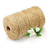 Abio Jute-Schnur 50m 2-3mm Jutegarn 50m Schnur reissfest 100% Natur Jute Kordel Deko...