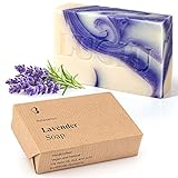 lubiu Lavendelseife Stück 100g - Bio Seife Lavendel Handgemachte - Duschseife Ohne...