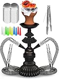 Shisha Set Klein mit 2 Schläuche - 30cm Schwarz Mini Shisha - 2 Schlauch Shisha mit...