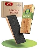 LouMaxx Türkeil Holz Bambus - 2er Set - Türstopper Boden - Holzkeil -...