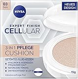 NIVEA Cellular Expert Finish 3in1 Pflege Cushion für dunkle Hauttöne (15 g), Make-up mit...