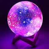 15cm Mond Lampe Nachtlampe 3D Mondlicht, 16 Farbe LED RGB Sternenhimmel...