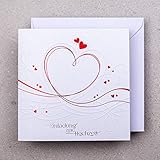 Art Nuvo HOCHZEITSEINLADUNGEN - SATZ 20 St, 135x135mm MIT BEDRUCKBAREN EINLAGEN UND...