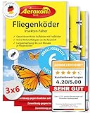 Aeroxon Fliegenköder für Fenster - 18 Stück Sonderpackung, Effektive Fliegenfalle...