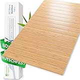 Green'n'Modern Badematte aus Bambus rutschfest 80 x 50 | Bambusmatte Badteppich...