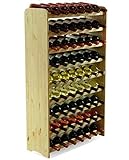 MODO24 Flaschenregal Weinschrank Weinständer Weinregal für 63 Flaschen,...