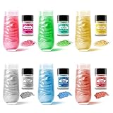 Essbares Glitzer Set- 6 Farben Glitzerpulver für Getränke, Edible Glitter mit...