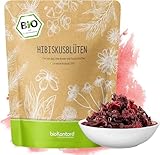 Hibiskusblüten BIO ganz und getrocknet 250g - Premium Hibiskus Tee -...