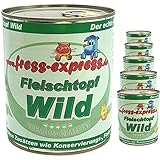 Fleischtopf Wild, Nassfutter für Hunde, Alleinfuttermittel, Hundefutter ohne Getreide und...