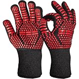 Feuerfeste Handschuhe : 2x BBQ Grill Handschuh – 800 Grad Hitzeschutz – Herren...